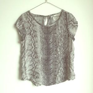 Joie Silk Snakeskin Blouse